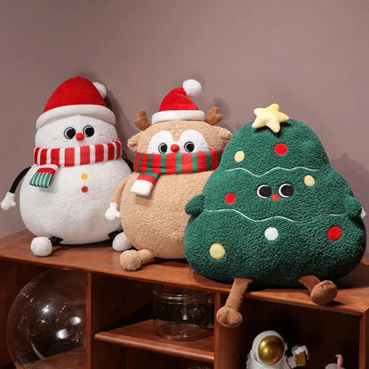 Chubby Christmas Tree Reindeer Santa Snowman Plushies