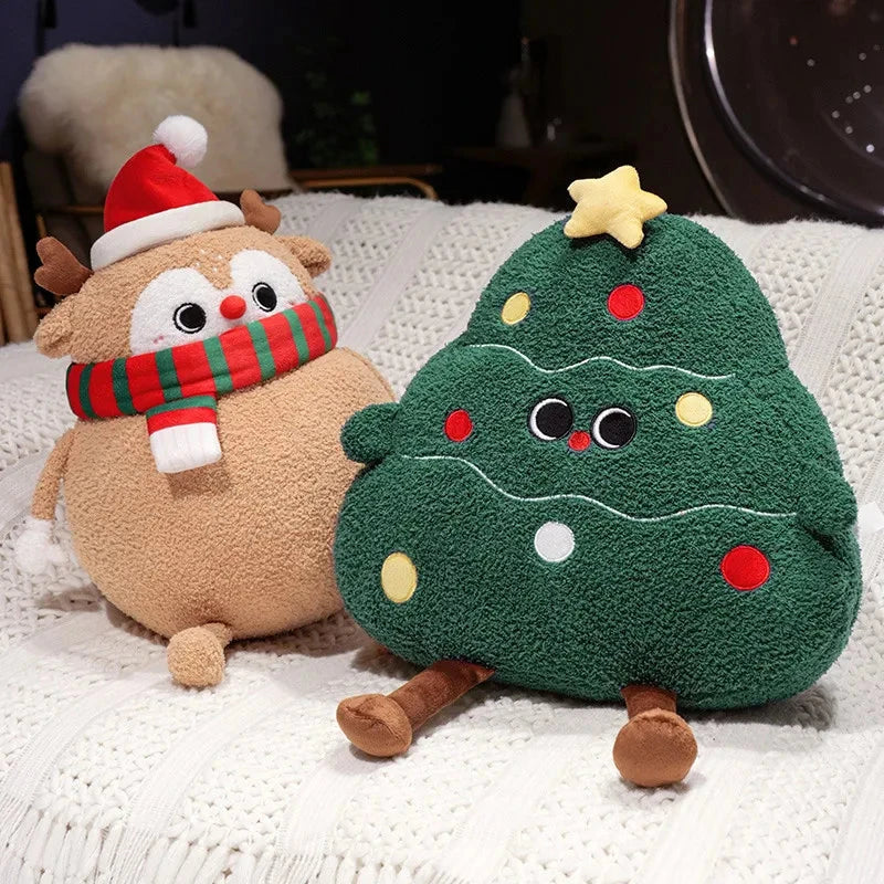 Chubby Christmas Tree Reindeer Santa Snowman Plushies