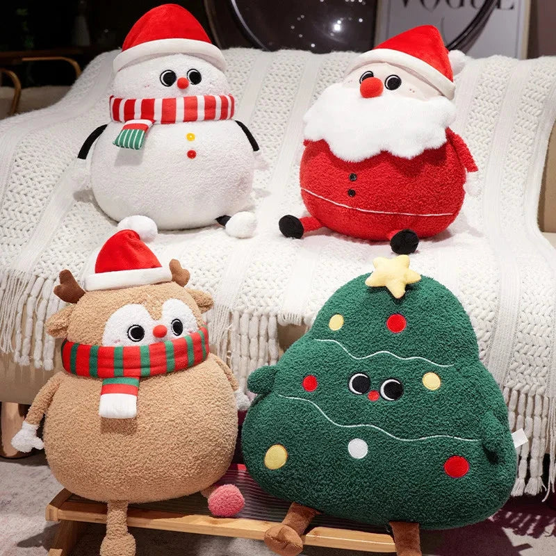 Chubby Christmas Tree Reindeer Santa Snowman Plushies