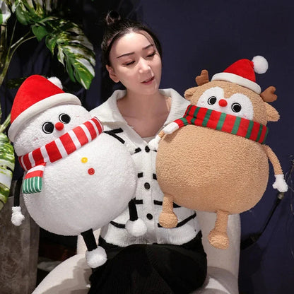 Chubby Christmas Tree Reindeer Santa Snowman Plushies