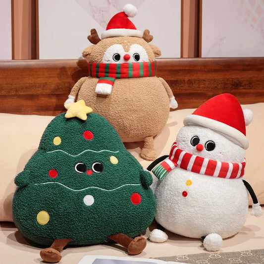 Chubby Christmas Tree Reindeer Santa Snowman Plushies