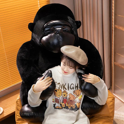 Chunky Black Silver Gorilla Ape Plushies