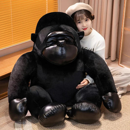 Chunky Black Silver Gorilla Ape Plushies