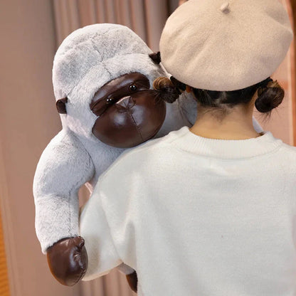 Chunky Black Silver Gorilla Ape Plushies