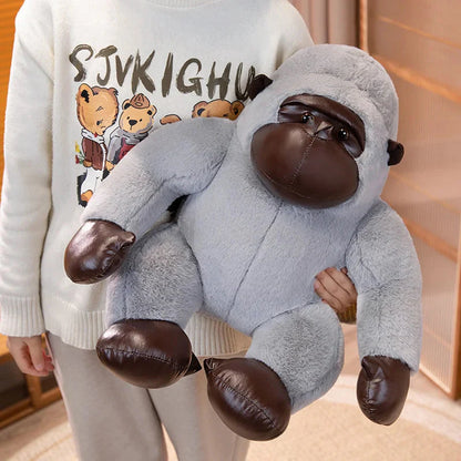 Chunky Black Silver Gorilla Ape Plushies