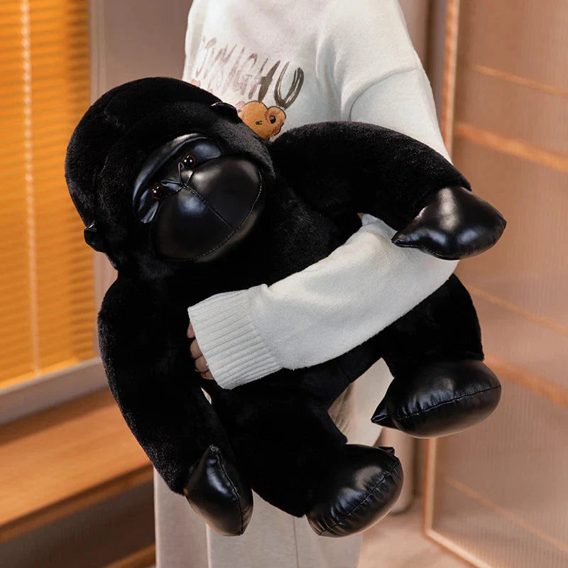 Chunky Black Silver Gorilla Ape Plushies