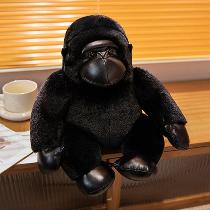 Chunky Black Silver Gorilla Ape Plushies