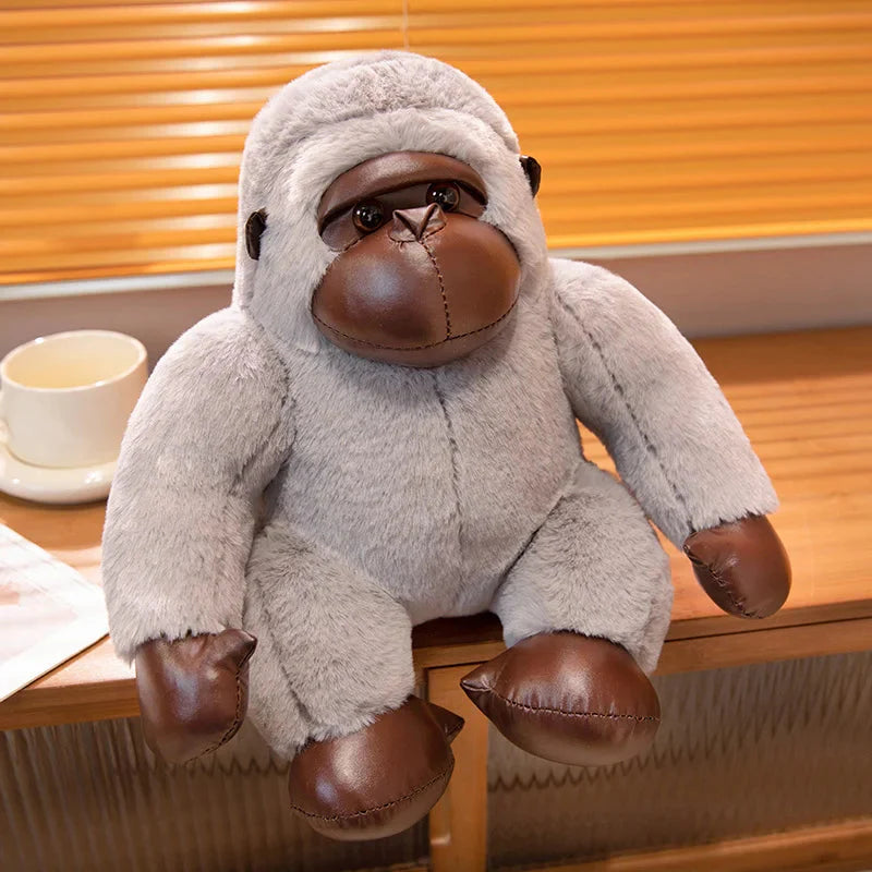 Chunky Black Silver Gorilla Ape Plushies