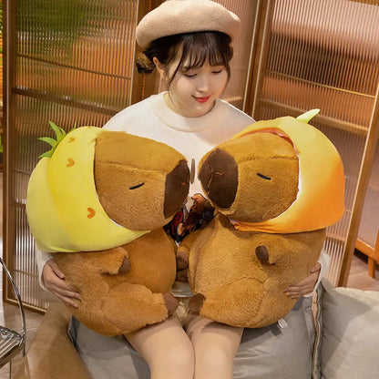 Chunky Kawaii Capybara Plush with Hat