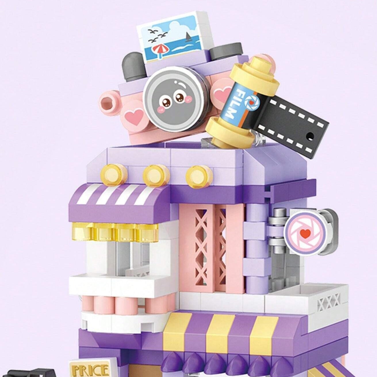 City View Ice Cream Panda Cafes Flower Camera Shops Micro Building Sets