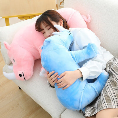 Colorful Cuddly Rhino Plushies