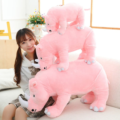 Colorful Cuddly Rhino Plushies