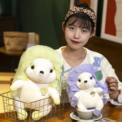 Colorful Sitting Hedgehog Family Plushies