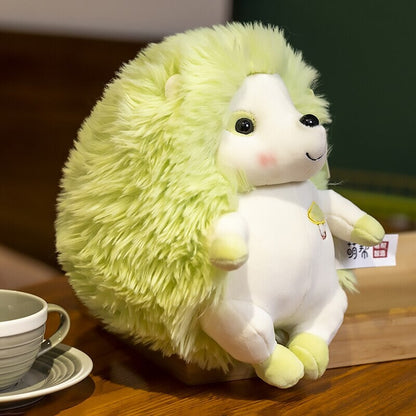 Colorful Sitting Hedgehog Family Plushies