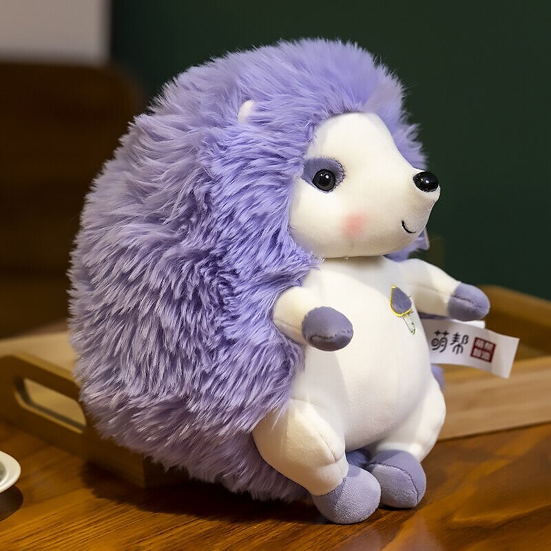 Colorful Sitting Hedgehog Family Plushies
