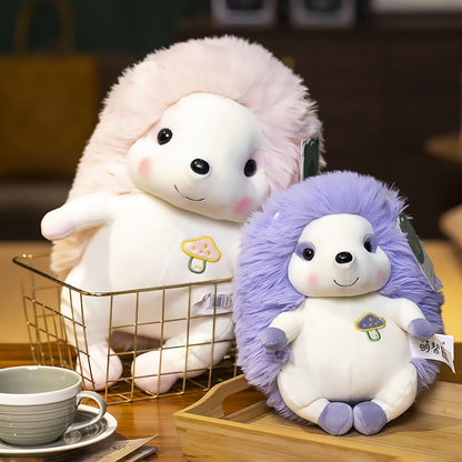 Colorful Sitting Hedgehog Family Plushies