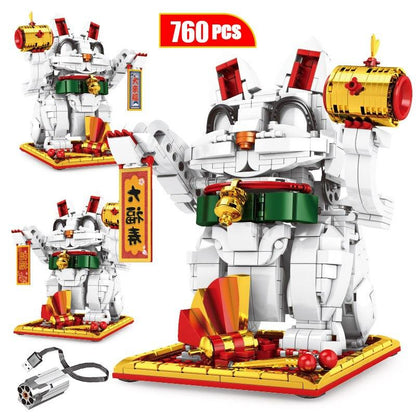 Japanese Lucky Cat Building Blocks