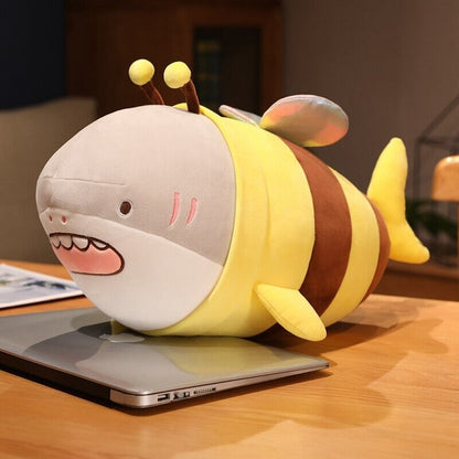 Cute Chonky Half Shark Half Bee Plushie