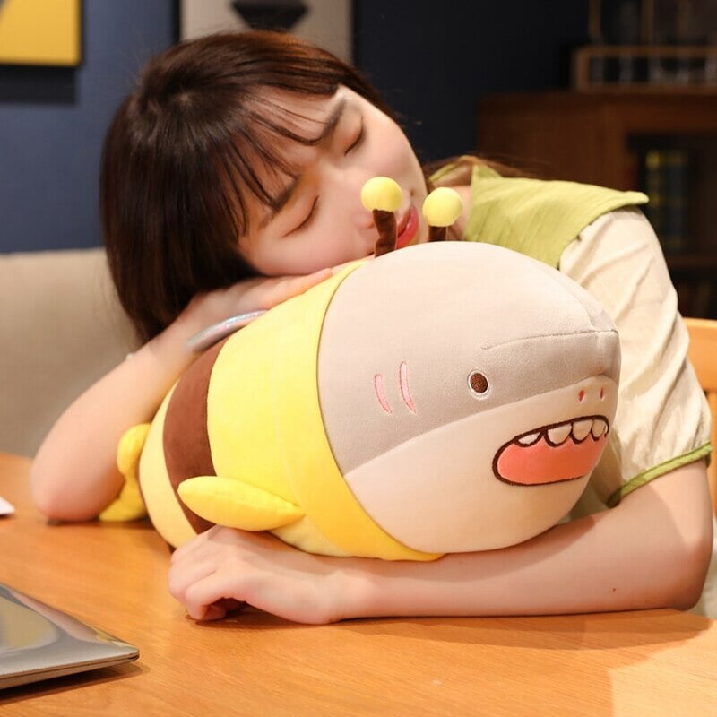 Cute Chonky Half Shark Half Bee Plushie