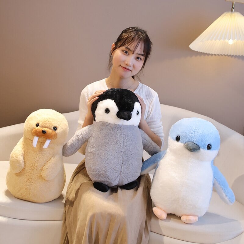 Cute Fluffy Penguin Walrus Plushies