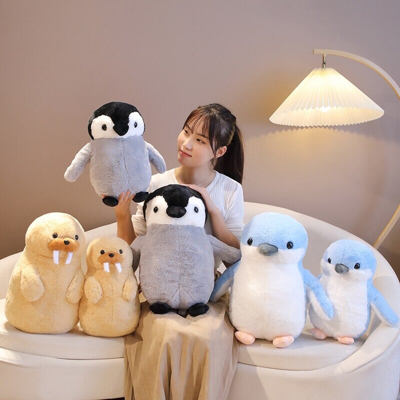 Cute Fluffy Penguin Walrus Plushies