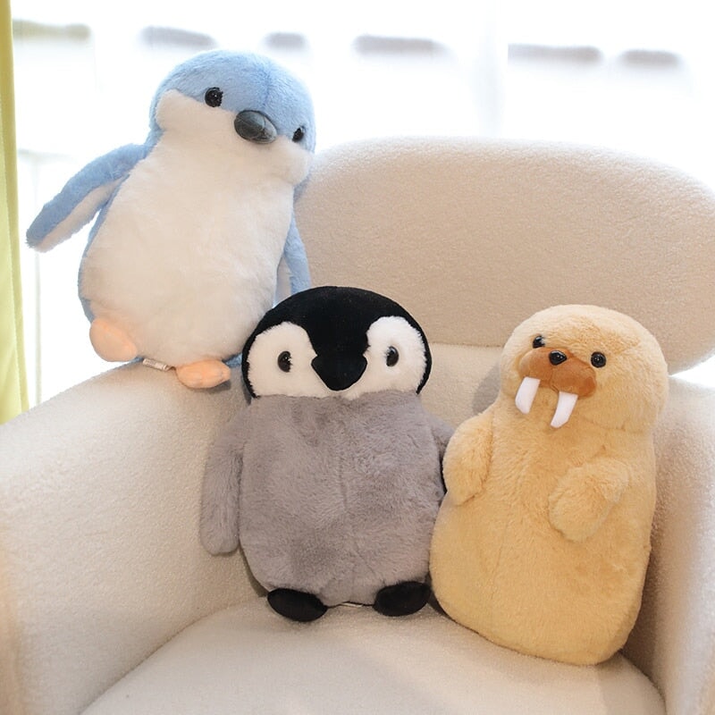 Cute Fluffy Penguin Walrus Plushies