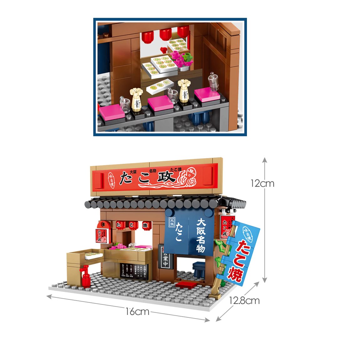 Nippombashi Dori Street Japanese Restaurants Building Sets