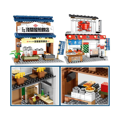 Nippombashi Dori Street Japanese Restaurants Building Sets