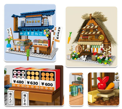 Shirakawa-go Dori Street Japanese Stores Building Sets - Limited Stock