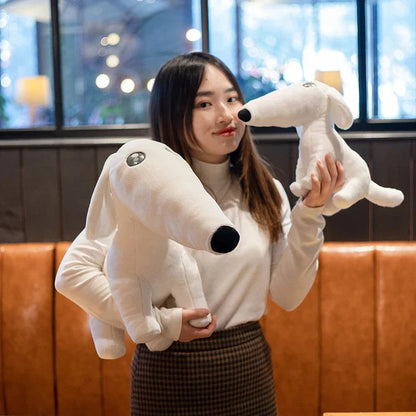 Cute Long Nose Borzoi Dog Plush