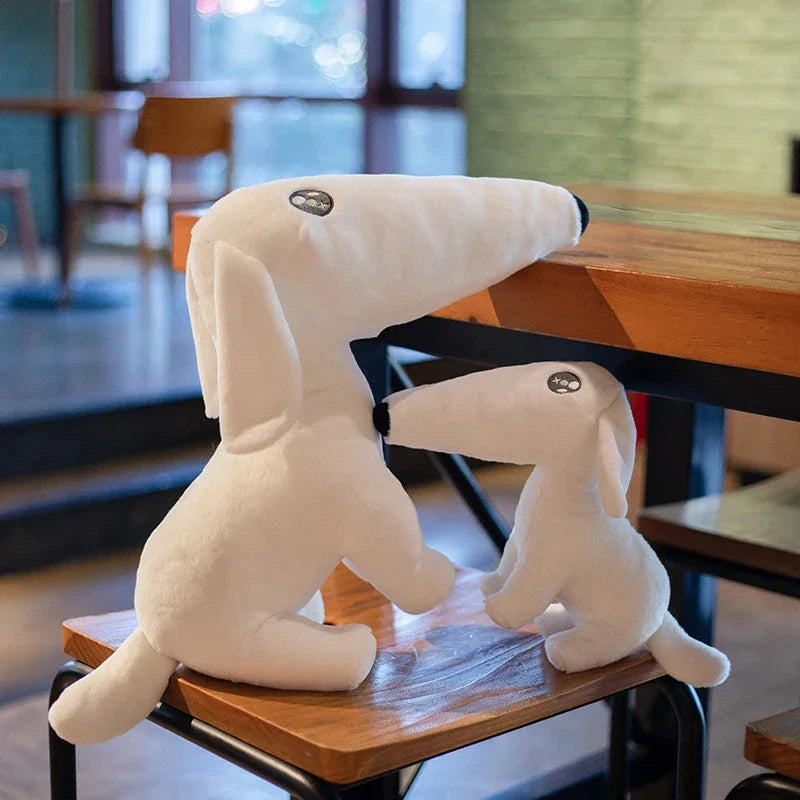 Cute Long Nose Borzoi Dog Plush