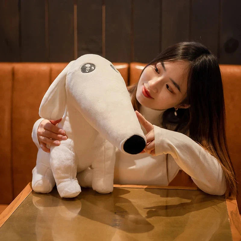 Cute Long Nose Borzoi Dog Plush