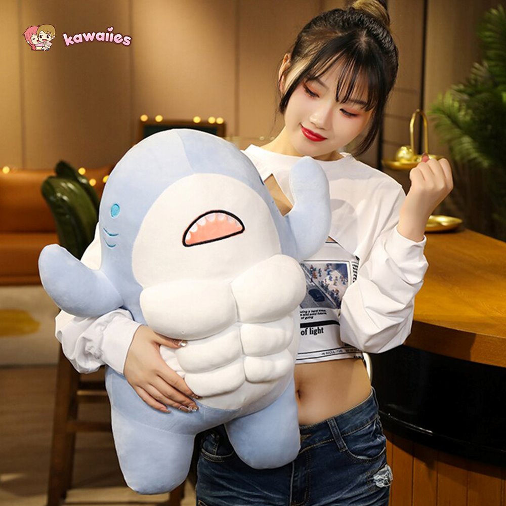 Cute Muscle Shark Plushies | NEW