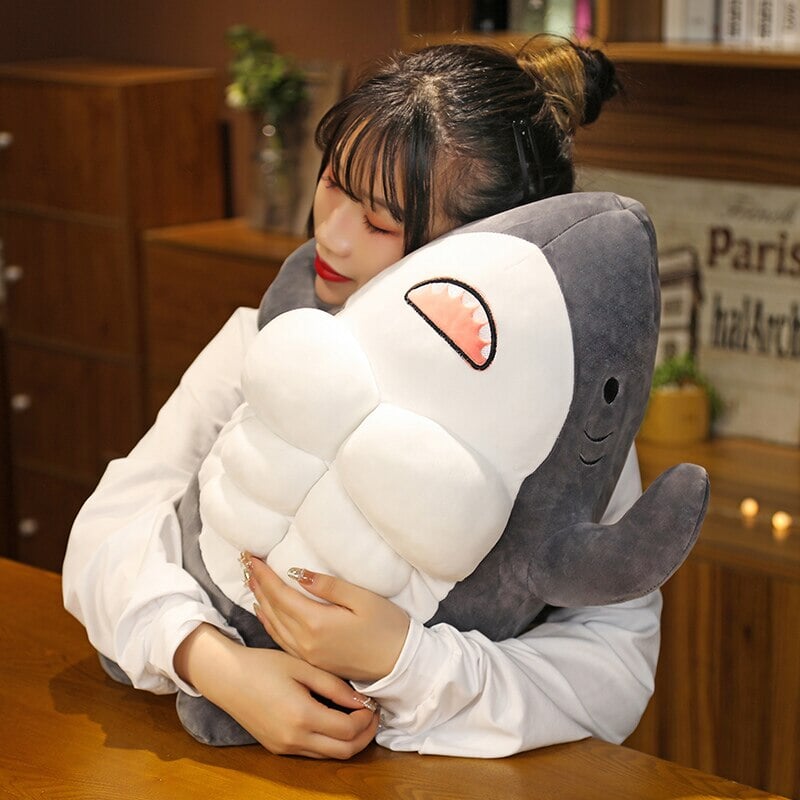 Cute Muscle Shark Plushies | NEW