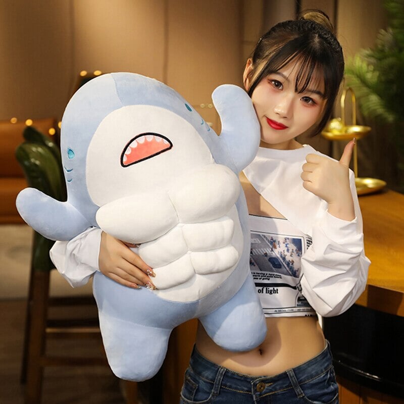 Cute Muscle Shark Plushies | NEW