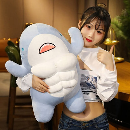 Cute Muscle Shark Plushies | NEW
