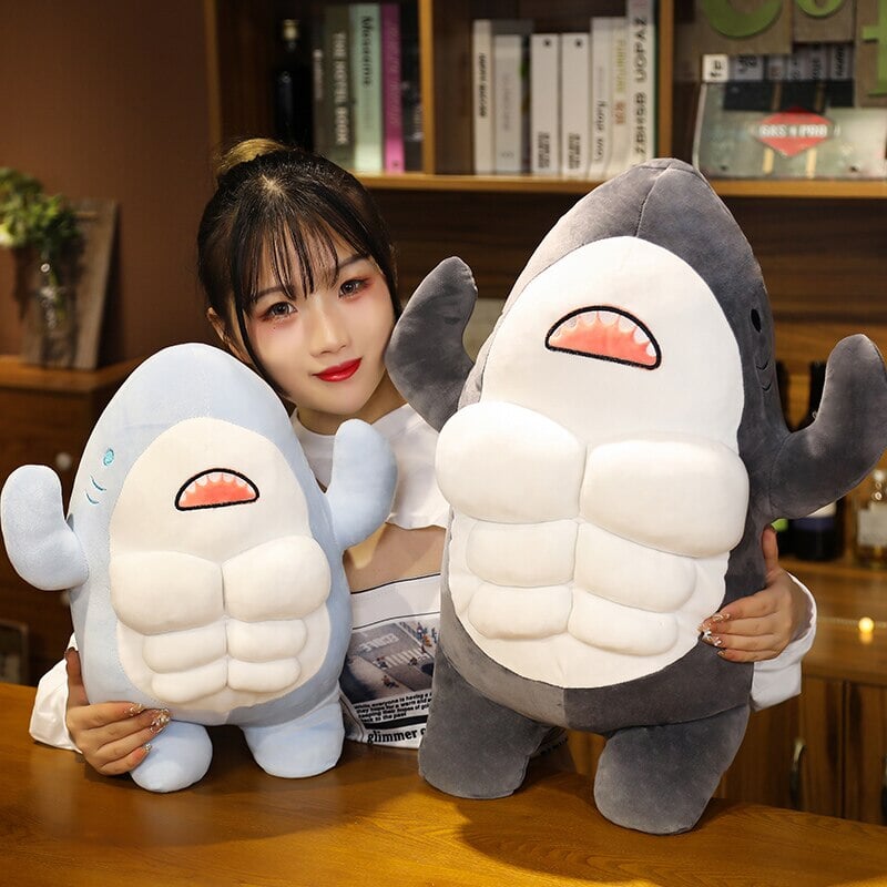 Cute Muscle Shark Plushies | NEW
