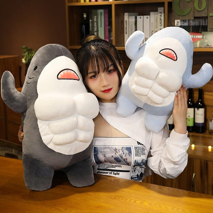 Cute Muscle Shark Plushies | NEW