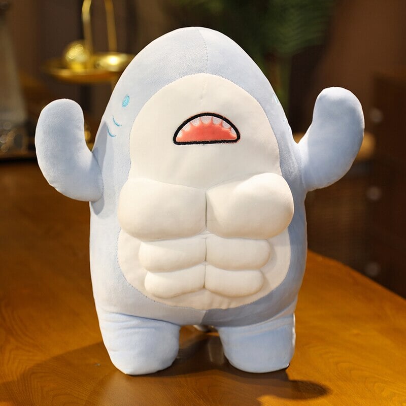 Cute Muscle Shark Plushies | NEW