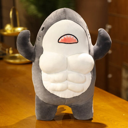 Cute Muscle Shark Plushies | NEW