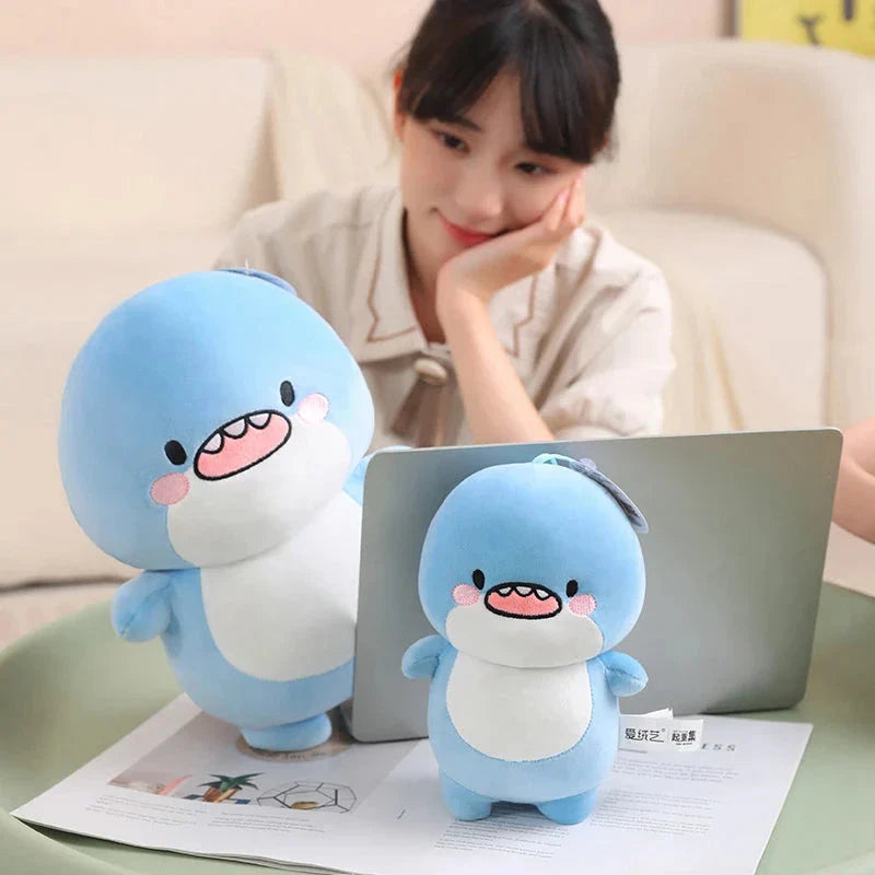 Fatty Blue Cartoon Shark Plush