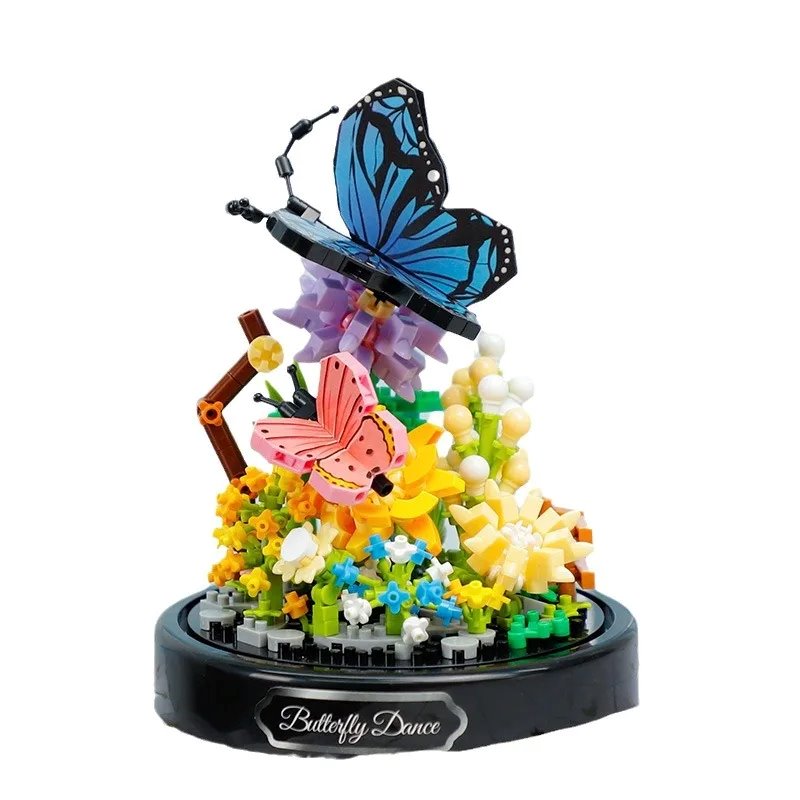 Flowers Insects Butterfly Bee Nano Building Blocks