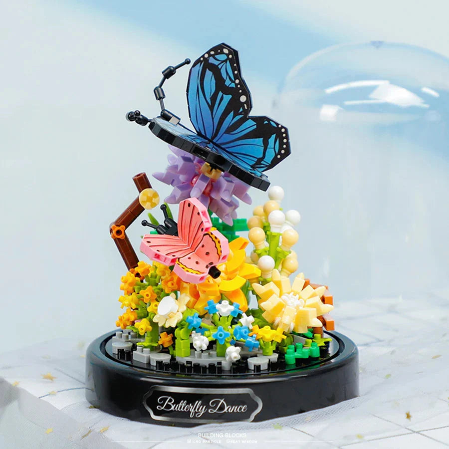 Flowers Insects Butterfly Bee Nano Building Blocks