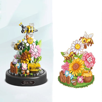 Flowers Insects Butterfly Bee Nano Building Blocks