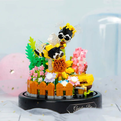 Flowers Insects Butterfly Bee Nano Building Blocks