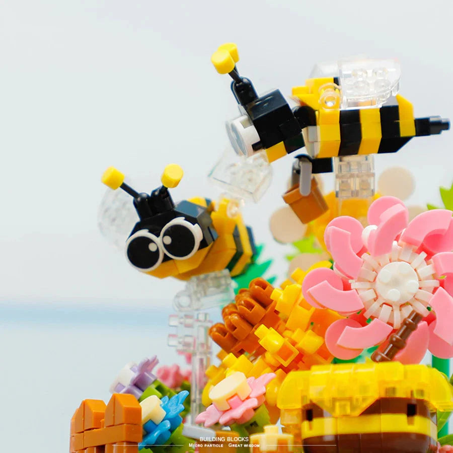 Flowers Insects Butterfly Bee Nano Building Blocks
