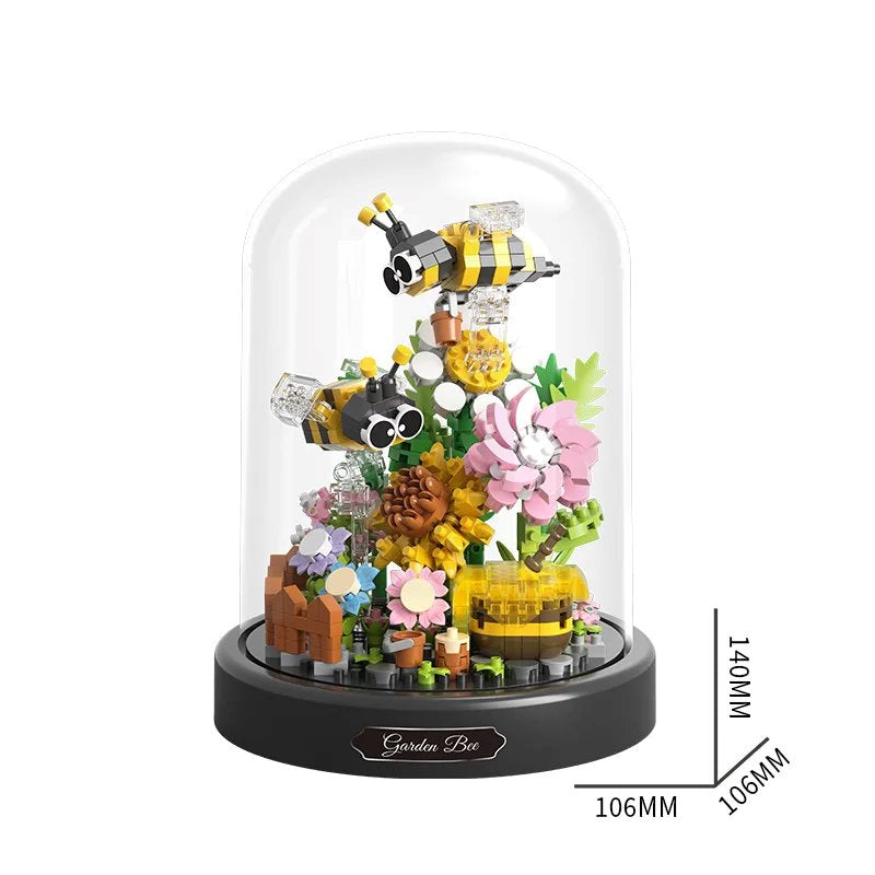 Flowers Insects Butterfly Bee Nano Building Blocks