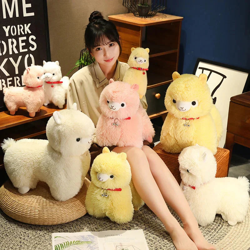Fluffy Alpaca Llama Plushies with Bell