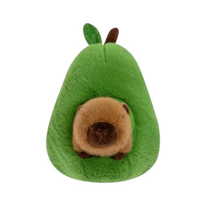 Fluffy Avocado Capybara Plushie