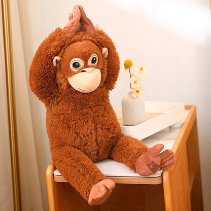 Fluffy Baby Orangutan Monkey Plushie